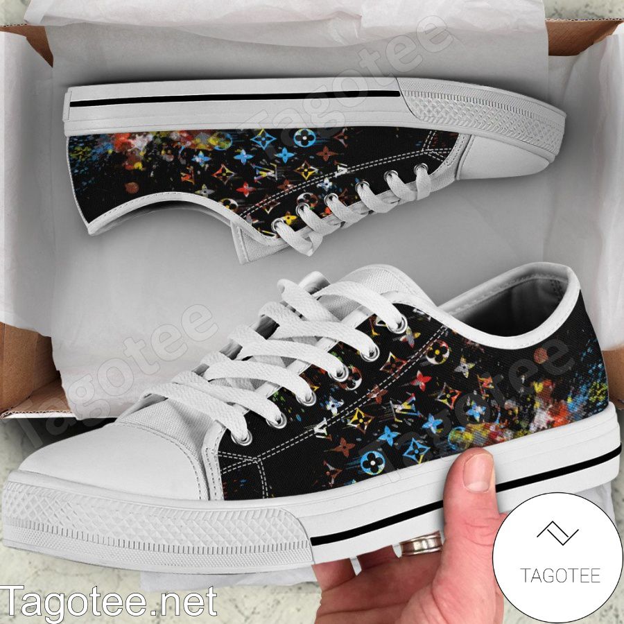 Louis Vuitton Flower Pattern Multicolor Low Top Shoes