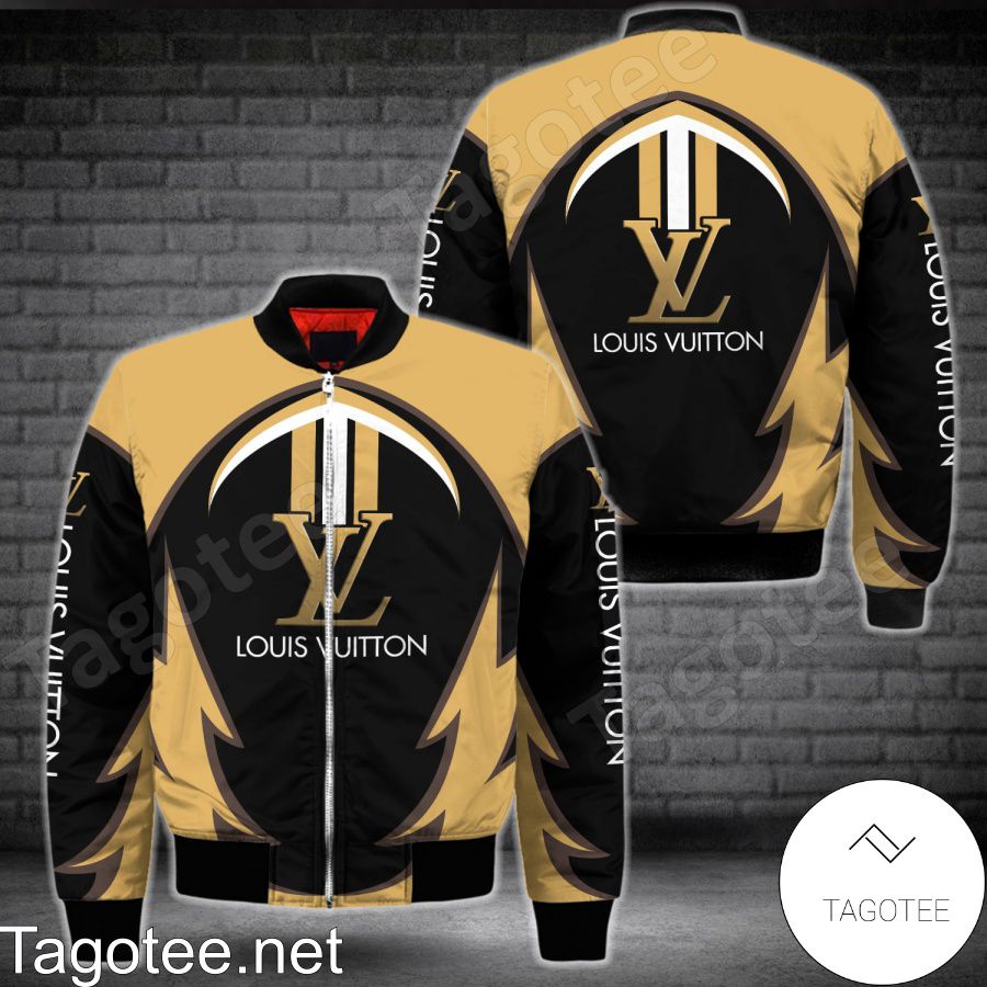 Louis Vuitton Luxury Brand Yellow Black Bomber Jacket