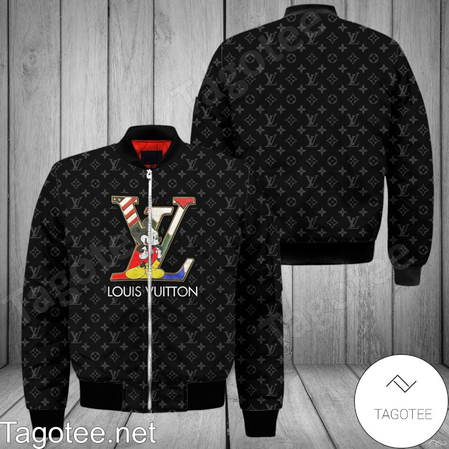 Louis Vuitton Mickey Mouse Black Monogram Bomber Jacket