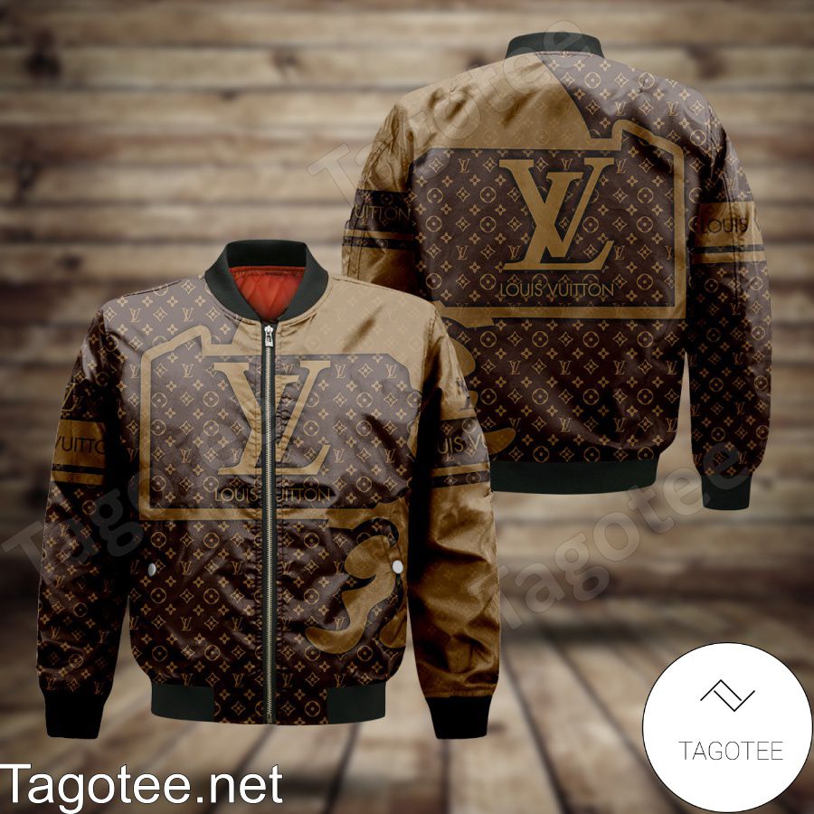 Louis Vuitton Monogram Light And Dark Brown Bomber Jacket