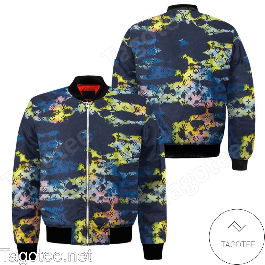 Louis Vuitton Monogram Tie And Dye Printed Bomber Jacket