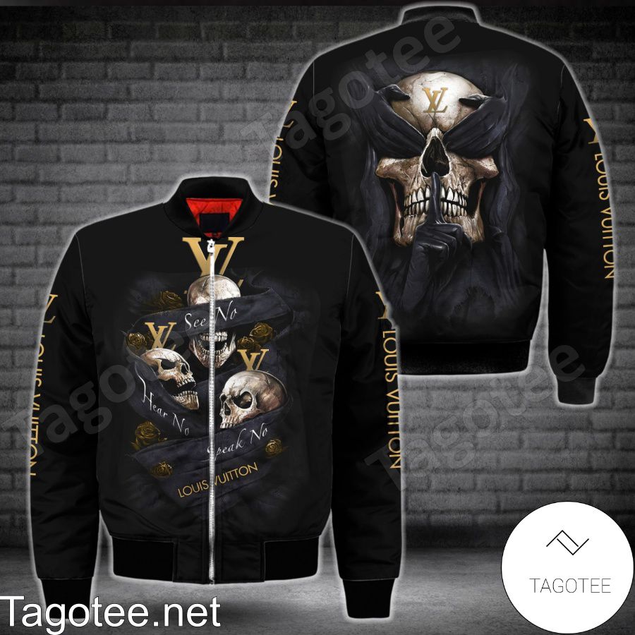 Louis Vuitton Skull See No Hear No Speak No Bomber Jacket