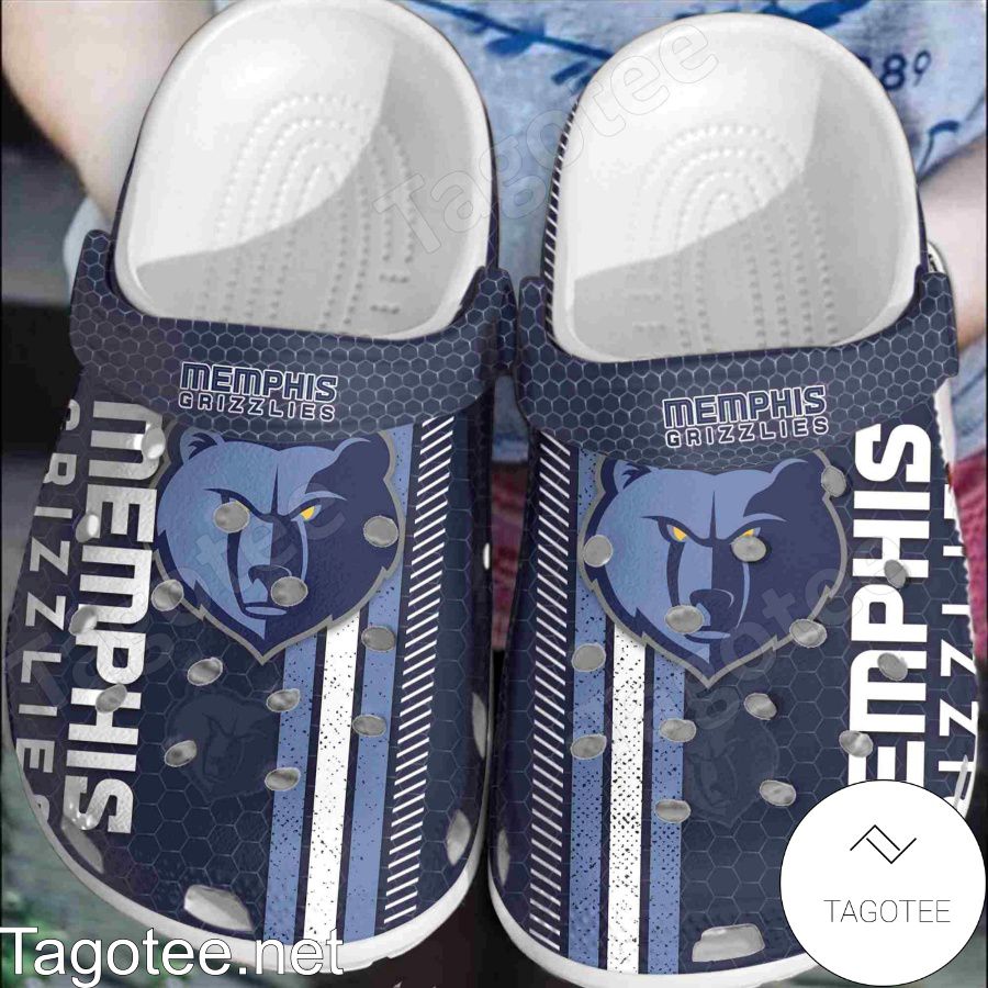 Memphis Grizzlies Hive Pattern Crocs Clogs