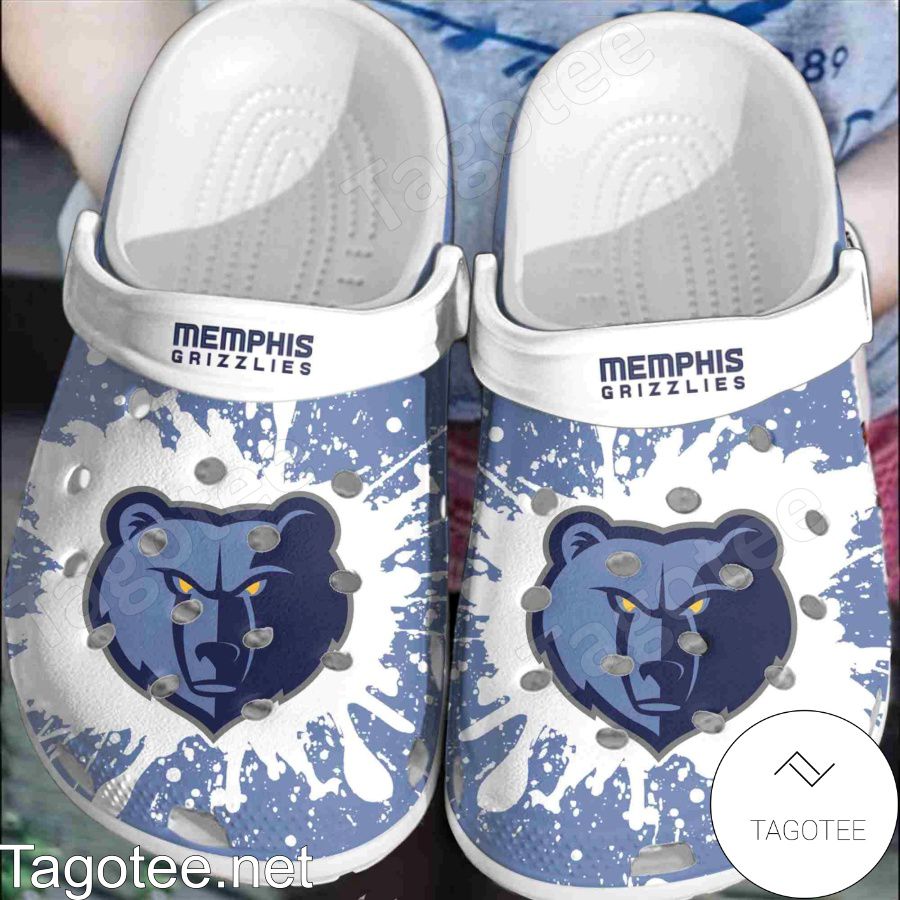 Memphis Grizzlies Logo Color Splash Crocs Clogs