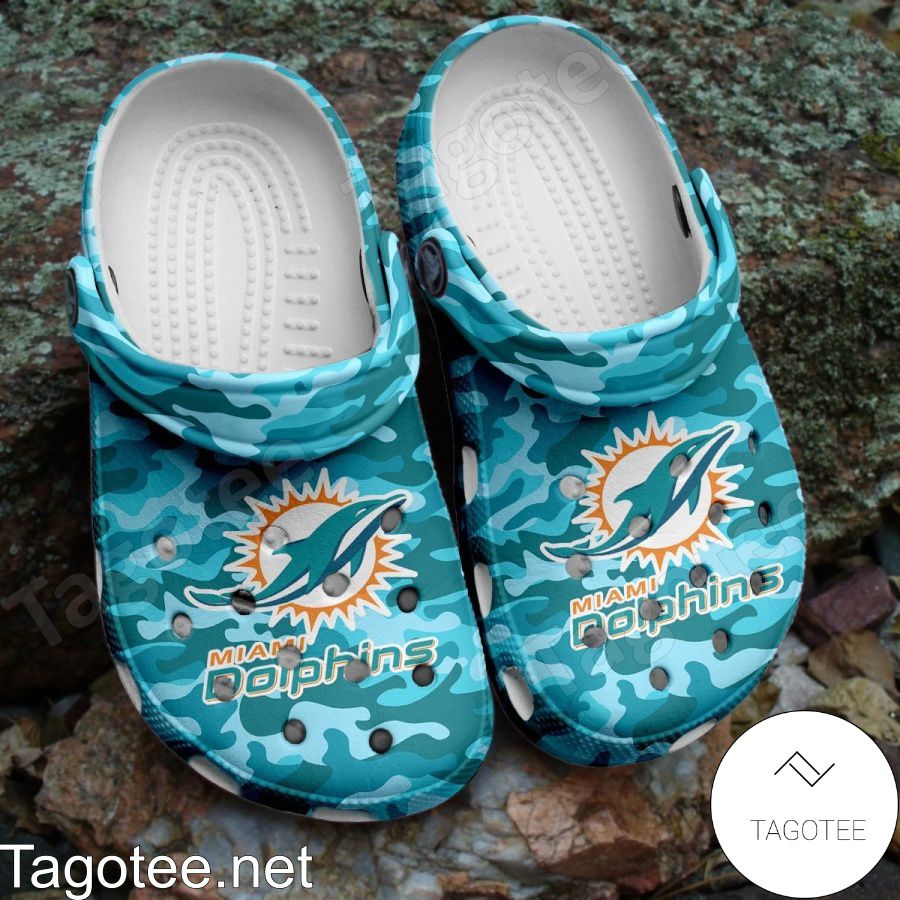 Miami Dolphins Logo Camouflage Crocs Clogs