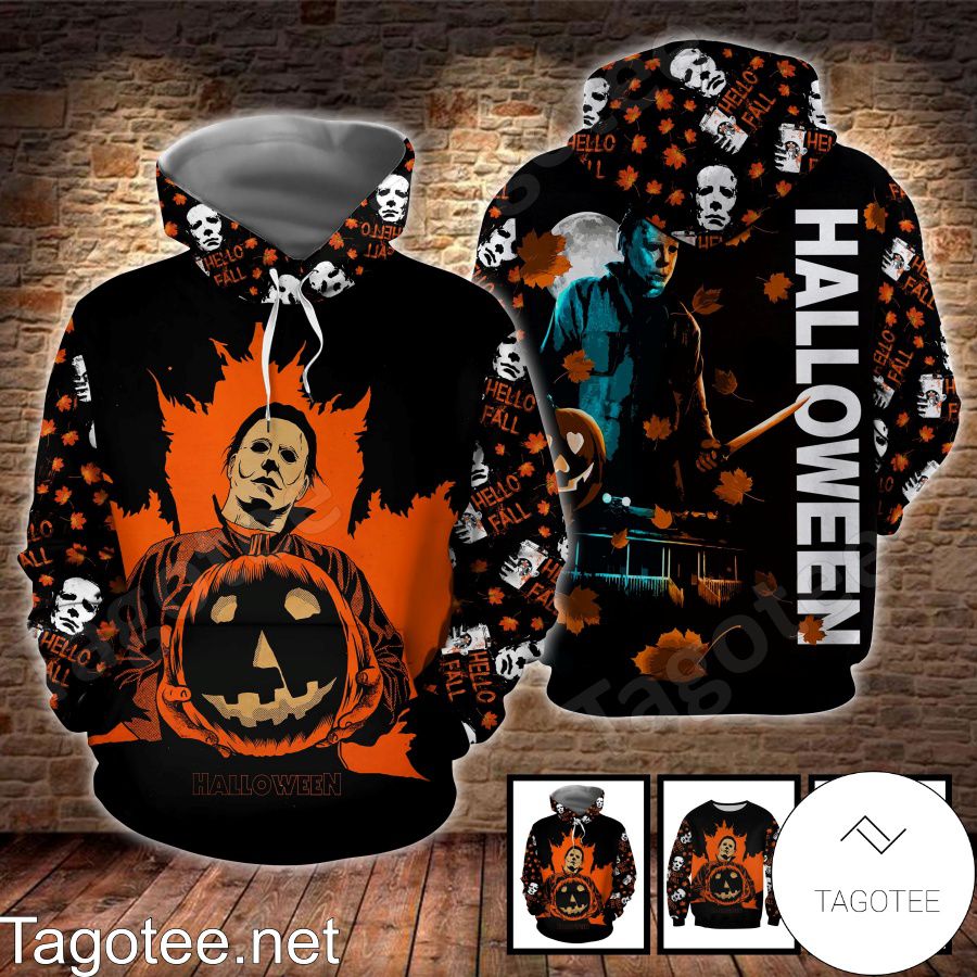 Michael Myers Hello Fall Halloween Pumpkin T-shirt, Hoodie