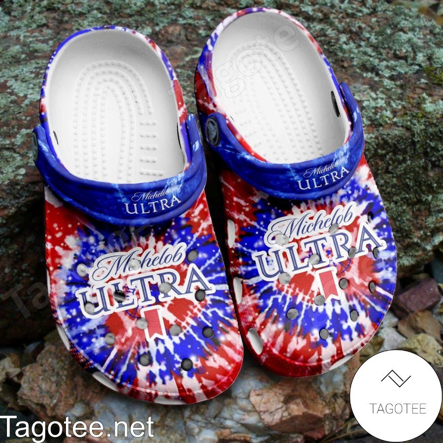 Michelob Ultra Tie Dye Crocs Clogs