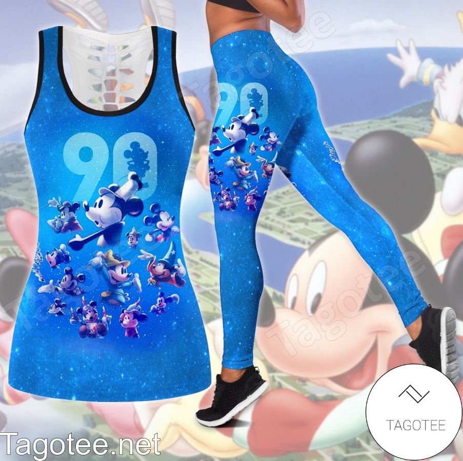 Mickey 90 It All Began With A Mouse Shirt, Tank Top And Leggings