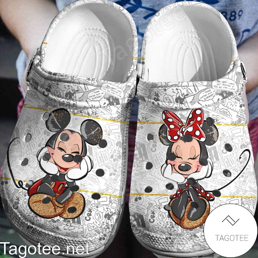 Mickey And Minnie Comic Crocs Clogs