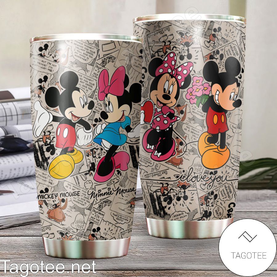 Mickey And Minnie Comic Tumbler