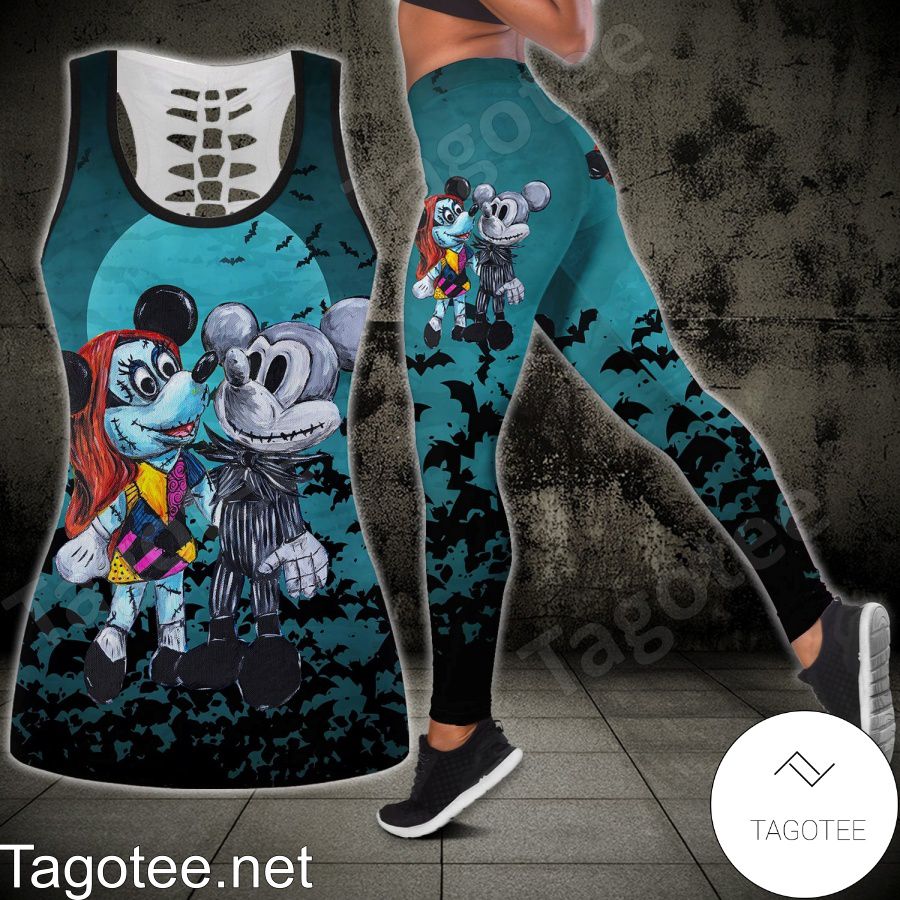 Mickey And Minnie Costume Jack And Sally Shirt, Tank Top And Leggings