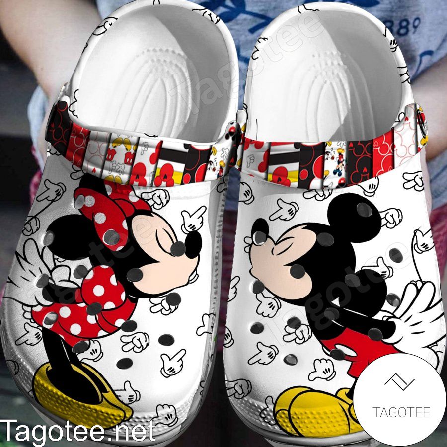 Mickey And Minnie Hand Signals Crocs Clogs