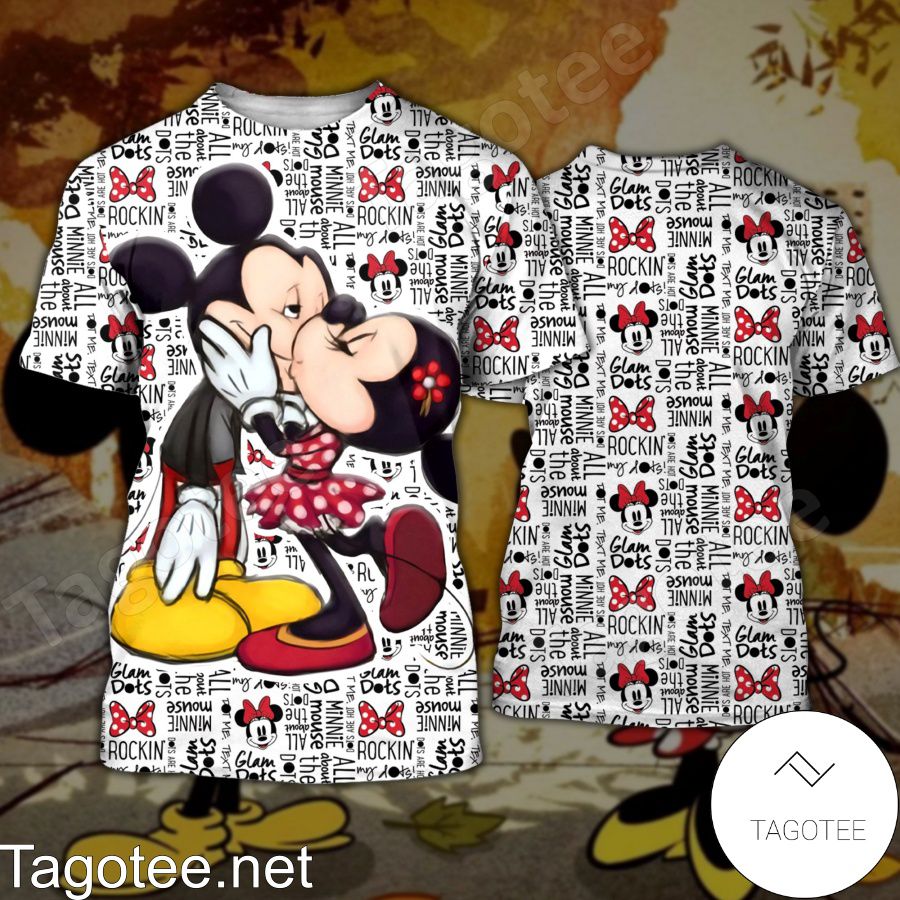 Mickey And Minnie Kiss Shirt, Tank Top And Leggings a