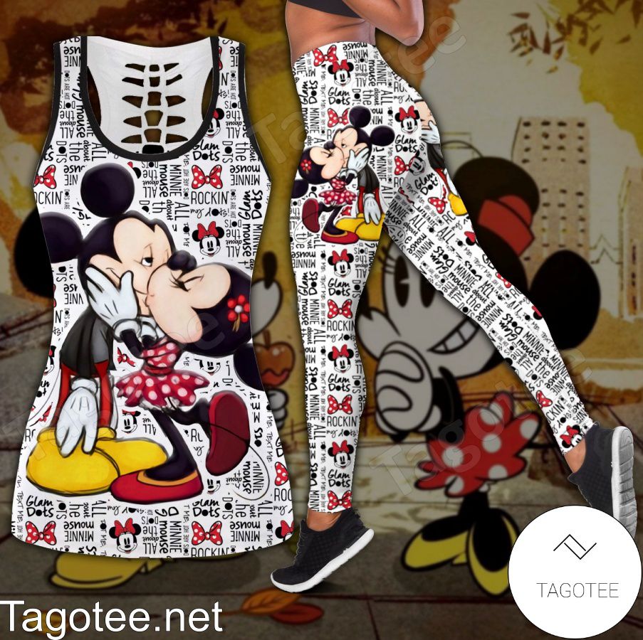 Mickey And Minnie Kiss Shirt, Tank Top And Leggings