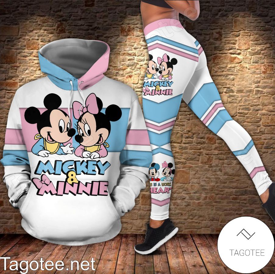 Mickey And Minnie Love Is A Work Of Heart Shirt, Tank Top And Leggings a