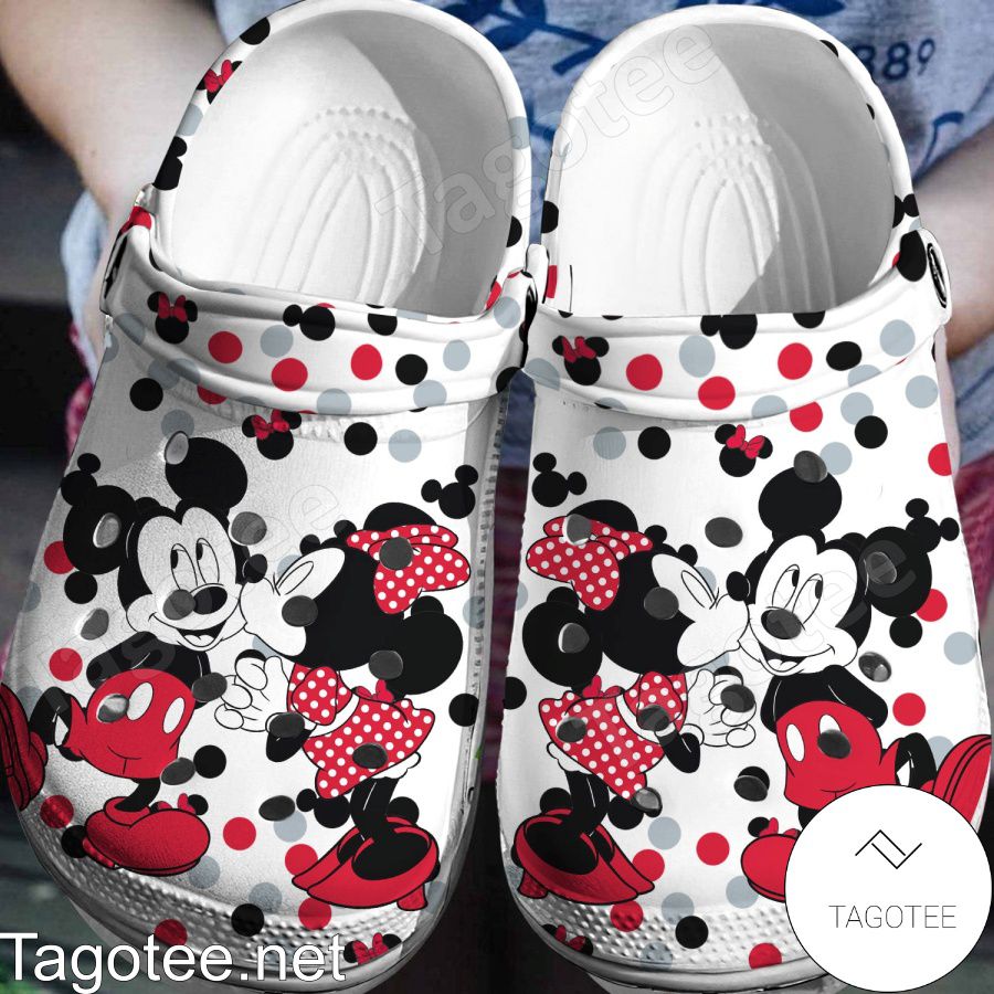 Mickey And Minnie Love Kiss Crocs Clogs