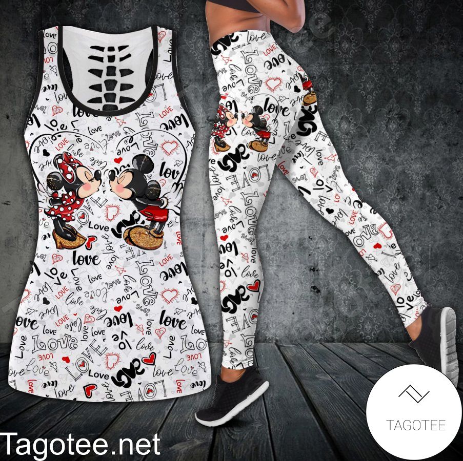 Mickey And Minnie Love Shirt, Tank Top And Leggings