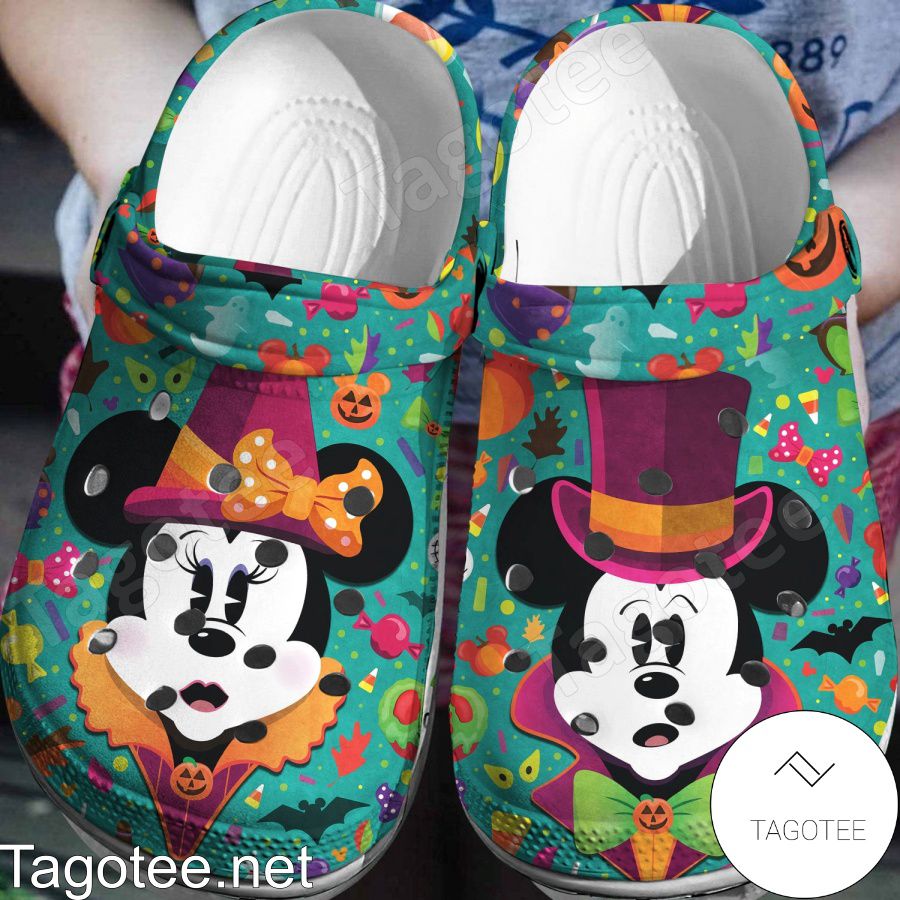 Mickey And Minnie Magician Halloween Crocs Clogs