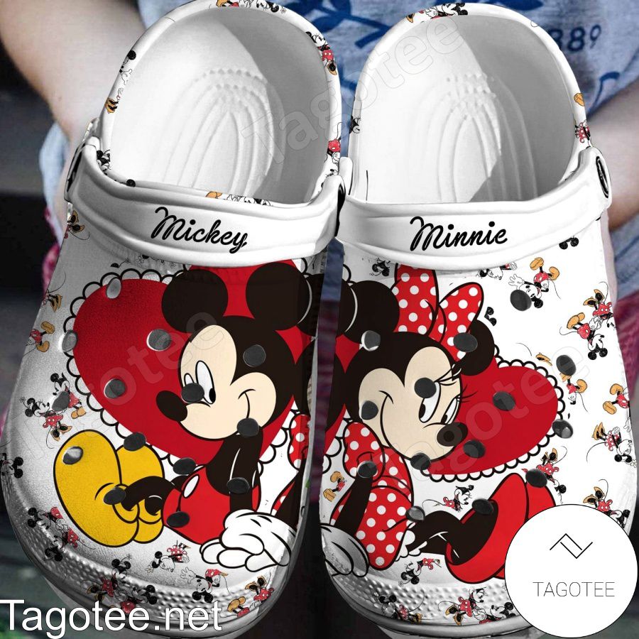 Mickey And Minnie Mouse Crocs Clogs