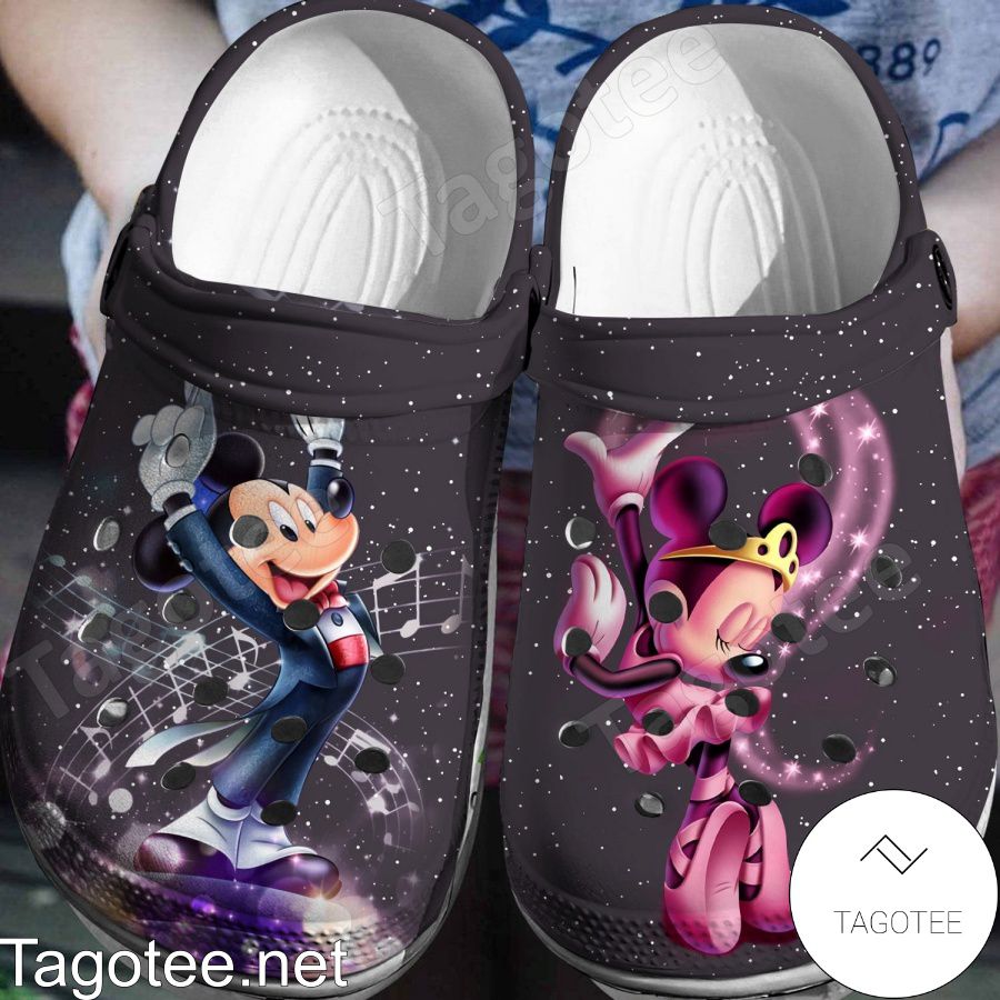 Mickey And Minnie Music Crocs Clogs