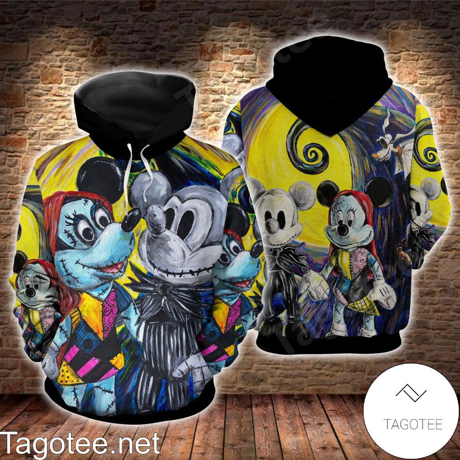 Mickey And Minnie Nightmare Before Christmas Shirt, Tank Top And Leggings a