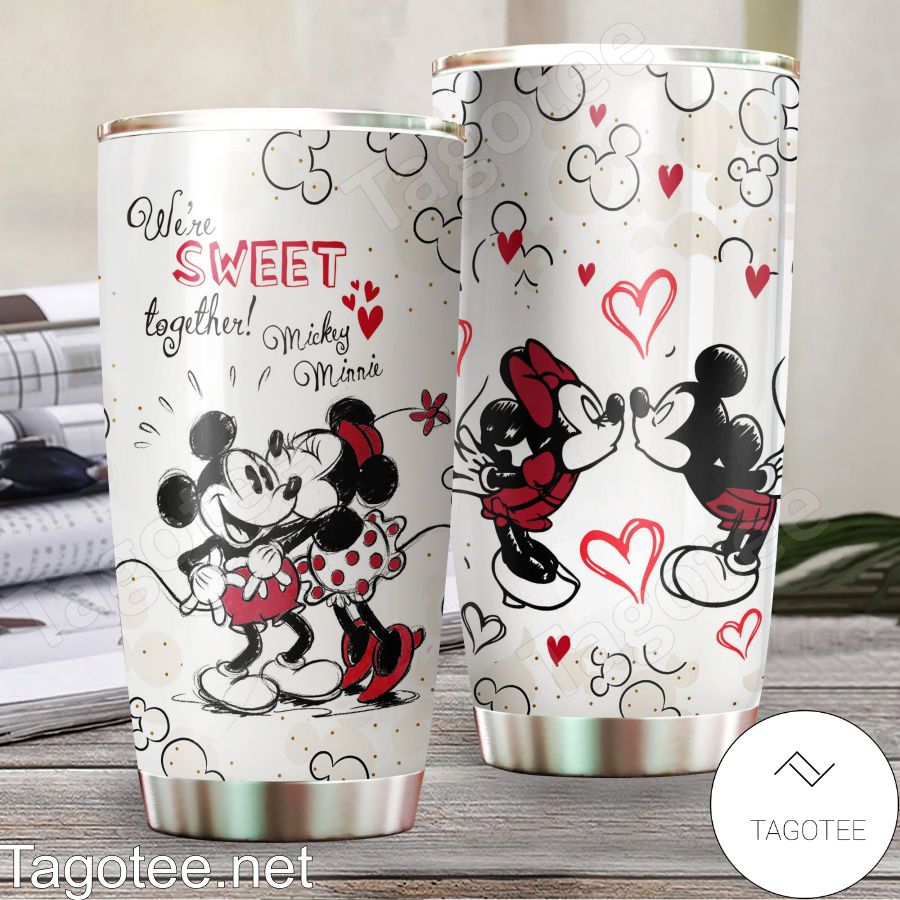 Mickey And Minnie We're Sweet Together Tumbler