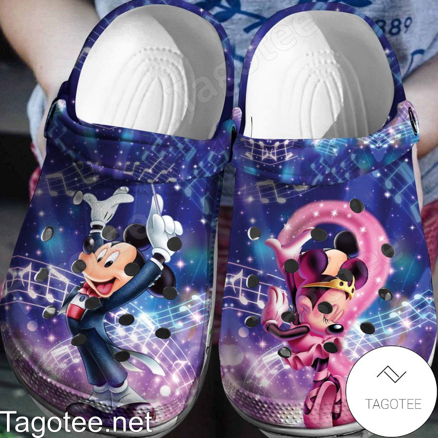 Mickey And Minnie With Music Crocs Clogs