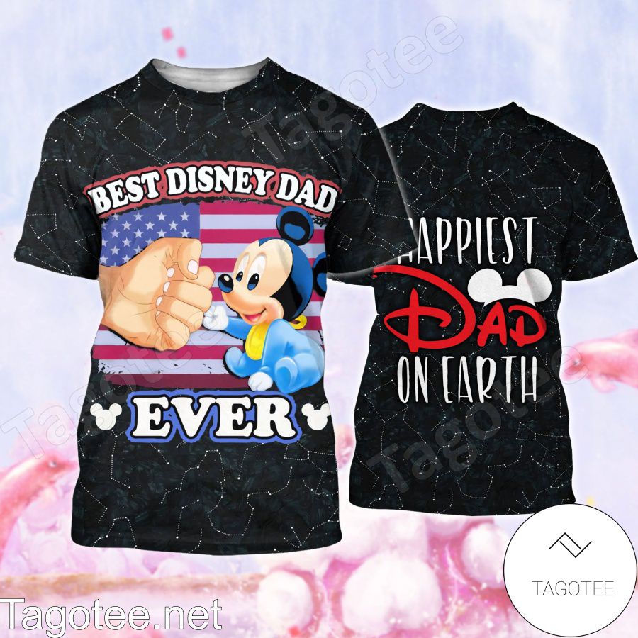 Mickey Best Disney Dad Ever Happiest Dad On Earth Shirt, Tank Top And Leggings a