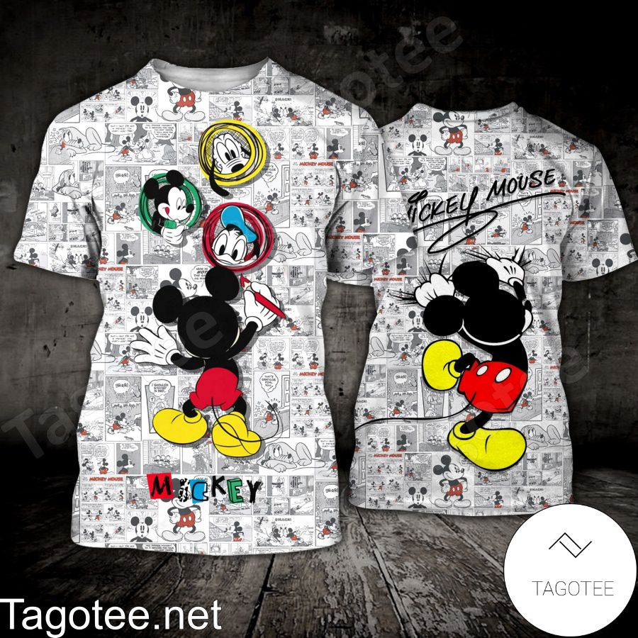 Mickey Donald Goofy Comic Shirt, Tank Top And Leggings a