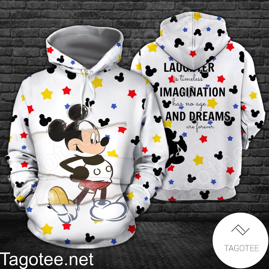 Mickey Laughter Is Timeless Imagination Has No Age And Dreams Are Forever Shirt, Tank Top And Leggings a