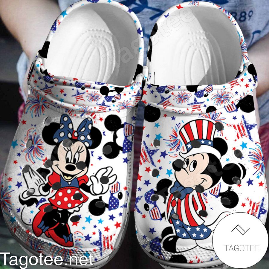 Mickey Minnie 4th Of July Crocs Clogs