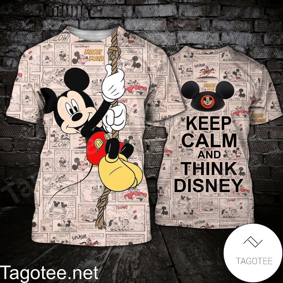 Mickey Swing Keep Calm And Think Disney Shirt, Tank Top And Leggings a