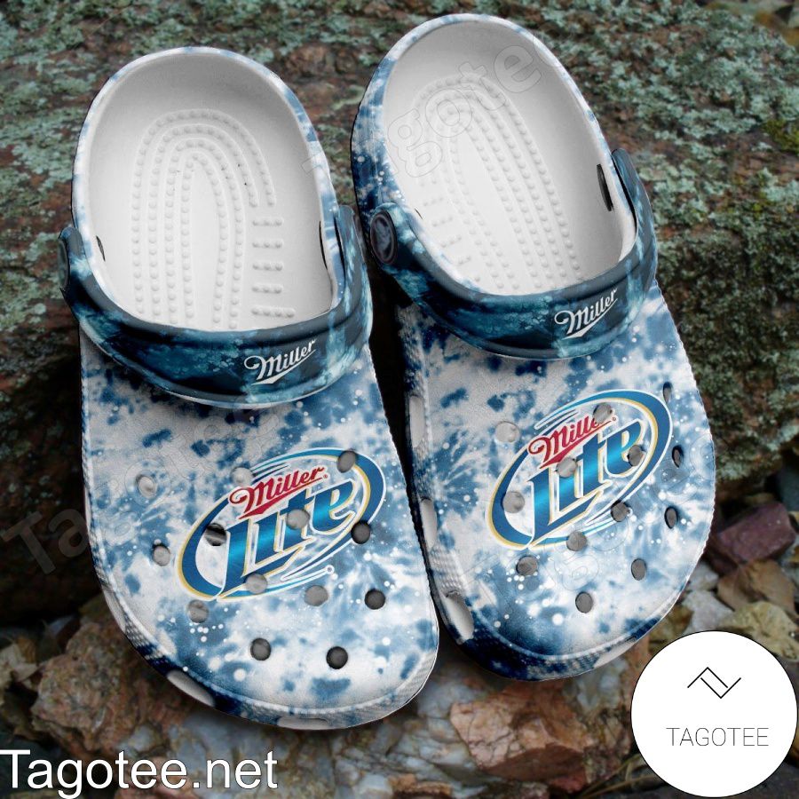 Miller Lite Tie Dye Crocs Clogs