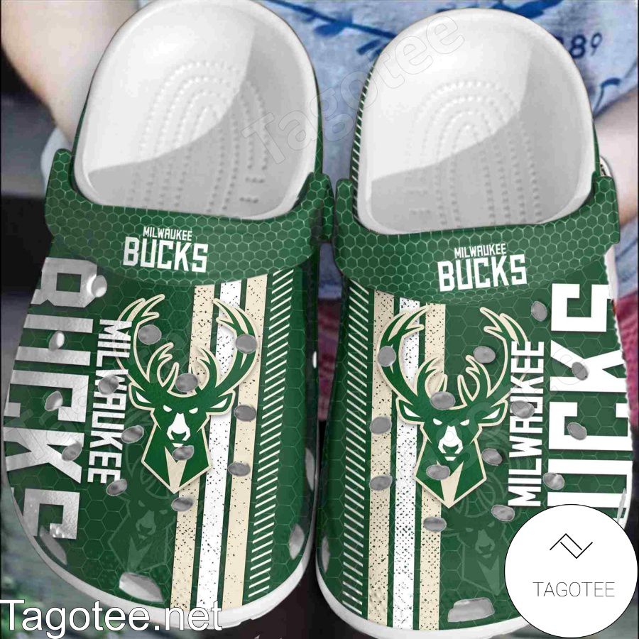 Milwaukee Bucks Hive Pattern Crocs Clogs