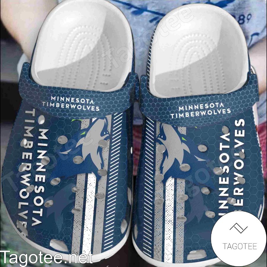 Minnesota Timberwolves Hive Pattern Crocs Clogs