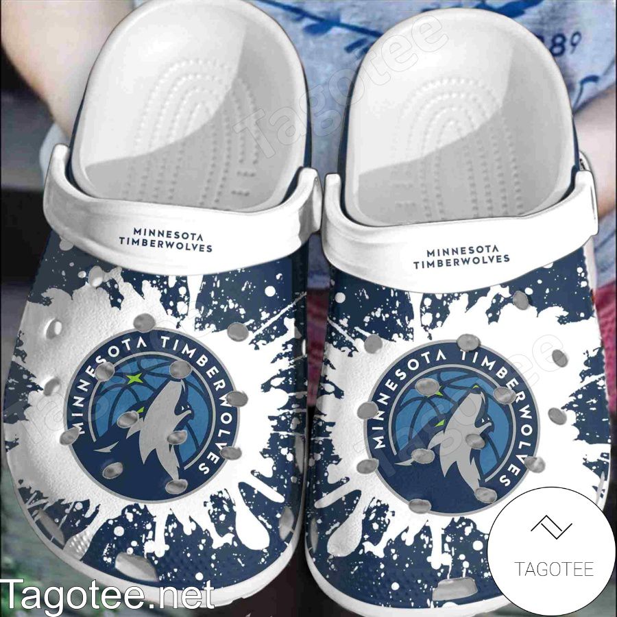 Minnesota Timberwolves Logo Color Splash Crocs Clogs