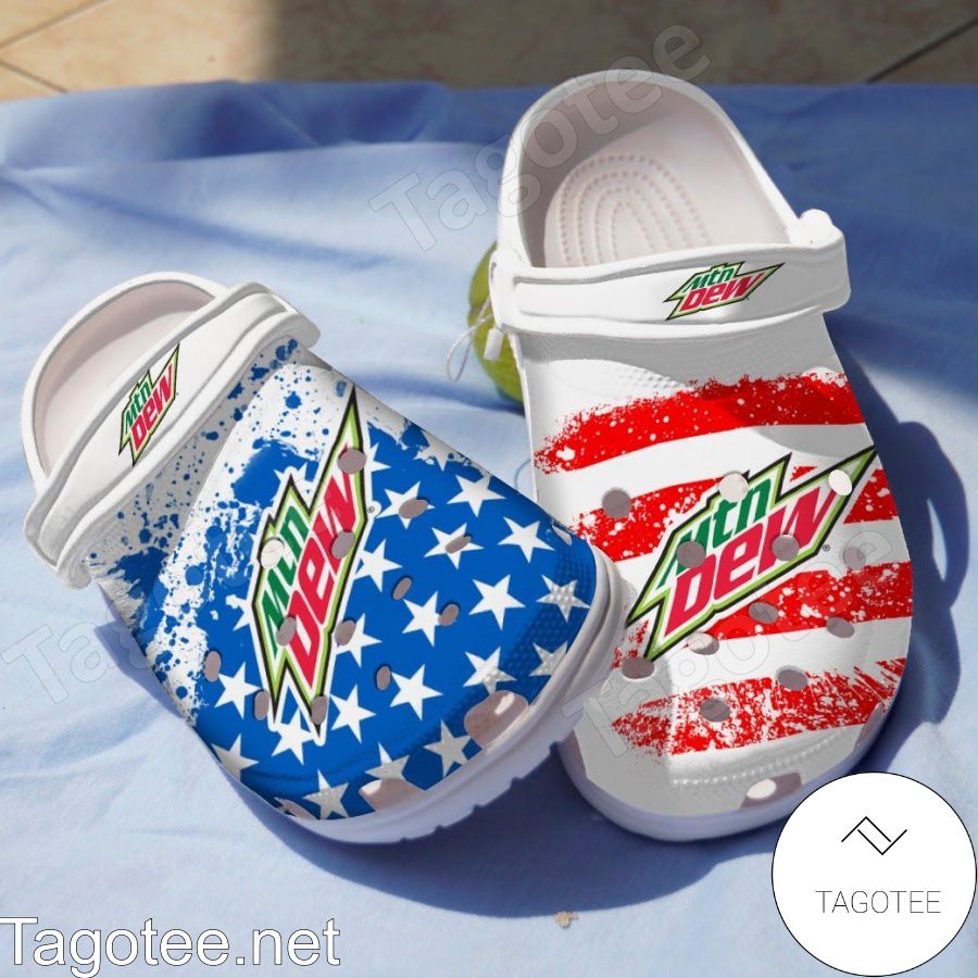 Mountain Dew American Flag Crocs Clogs