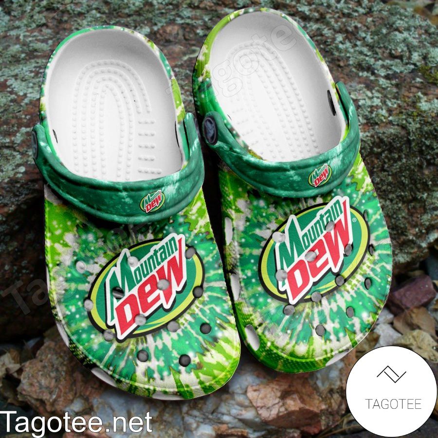 Mountain Dew Green Tie Dye Crocs Clogs