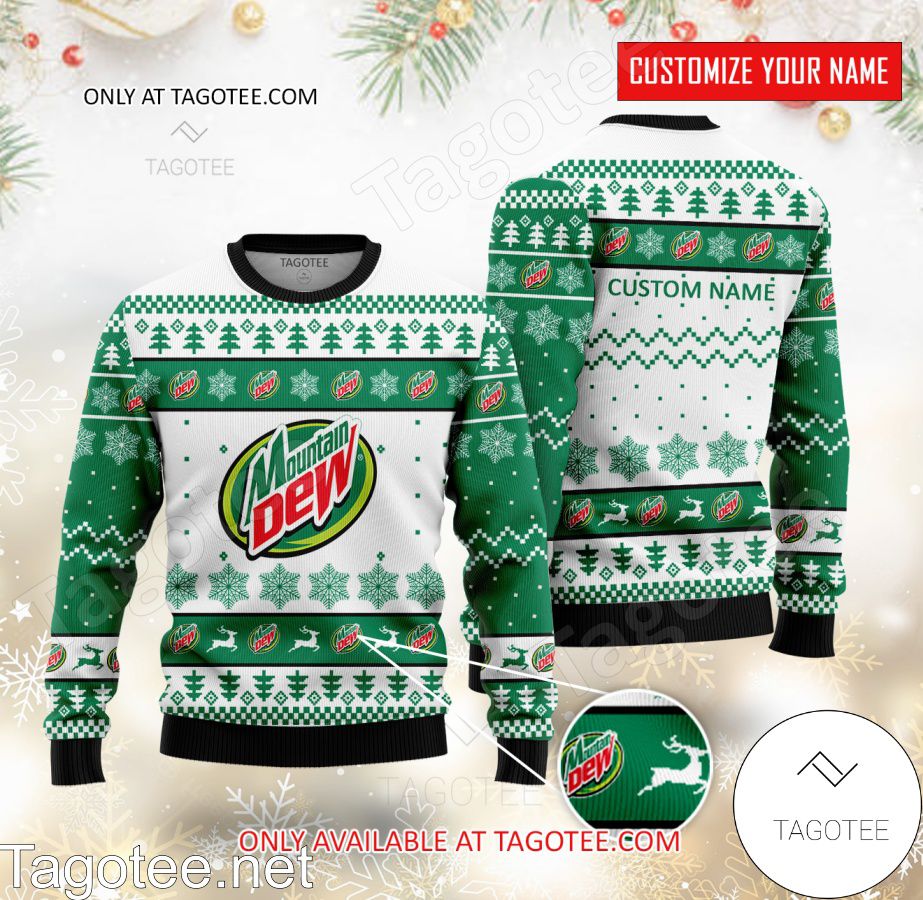 Mountain Dew Logo Personalized Ugly Christmas Sweater - MiuShop