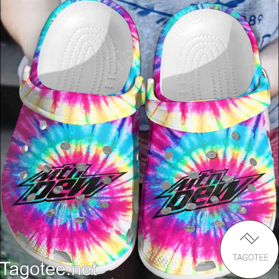 Mountain Dew Multicolor Tie Dye Crocs Clogs