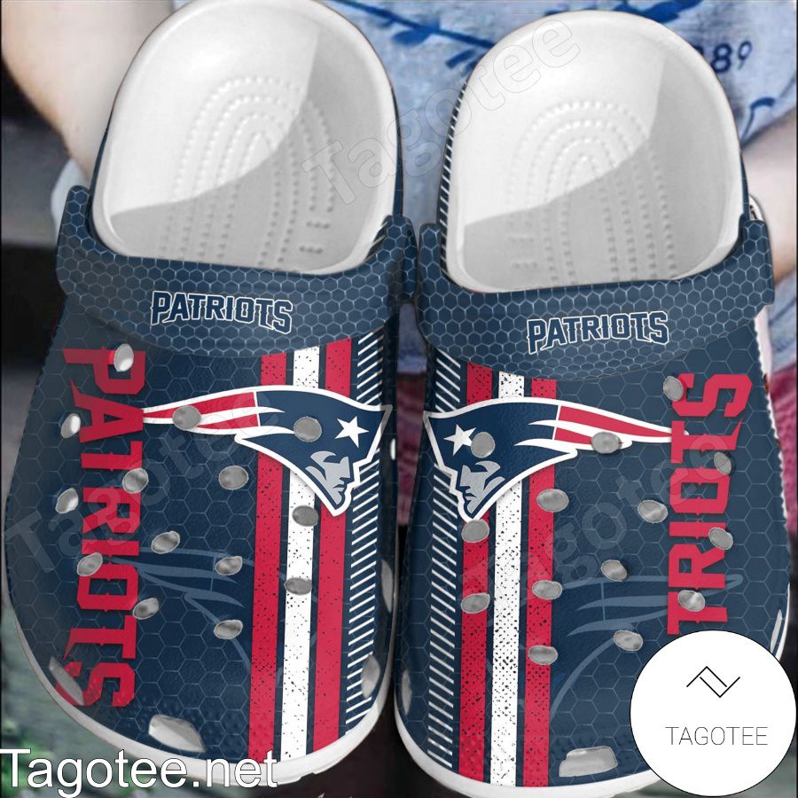 New England Patriots Hive Pattern Crocs Clogs