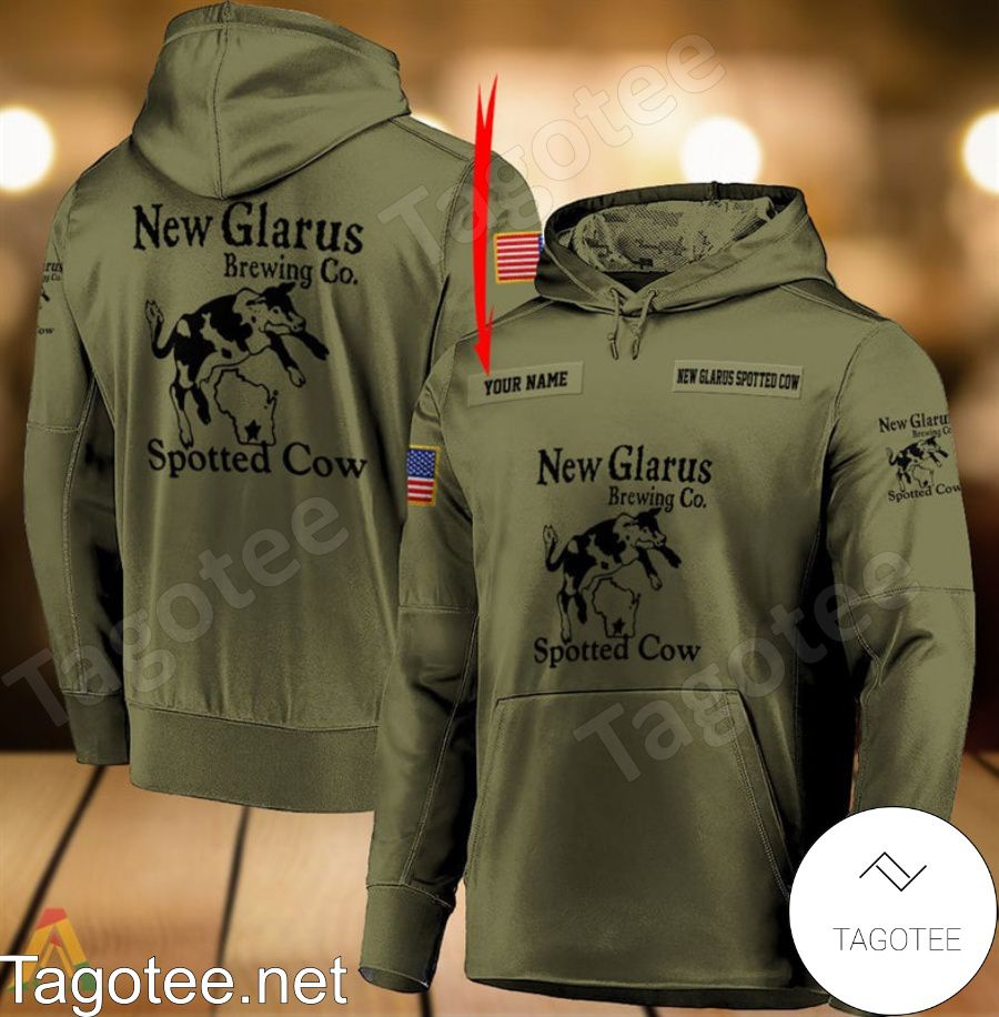 New Glarus Beer Military Green Personalized Hoodie