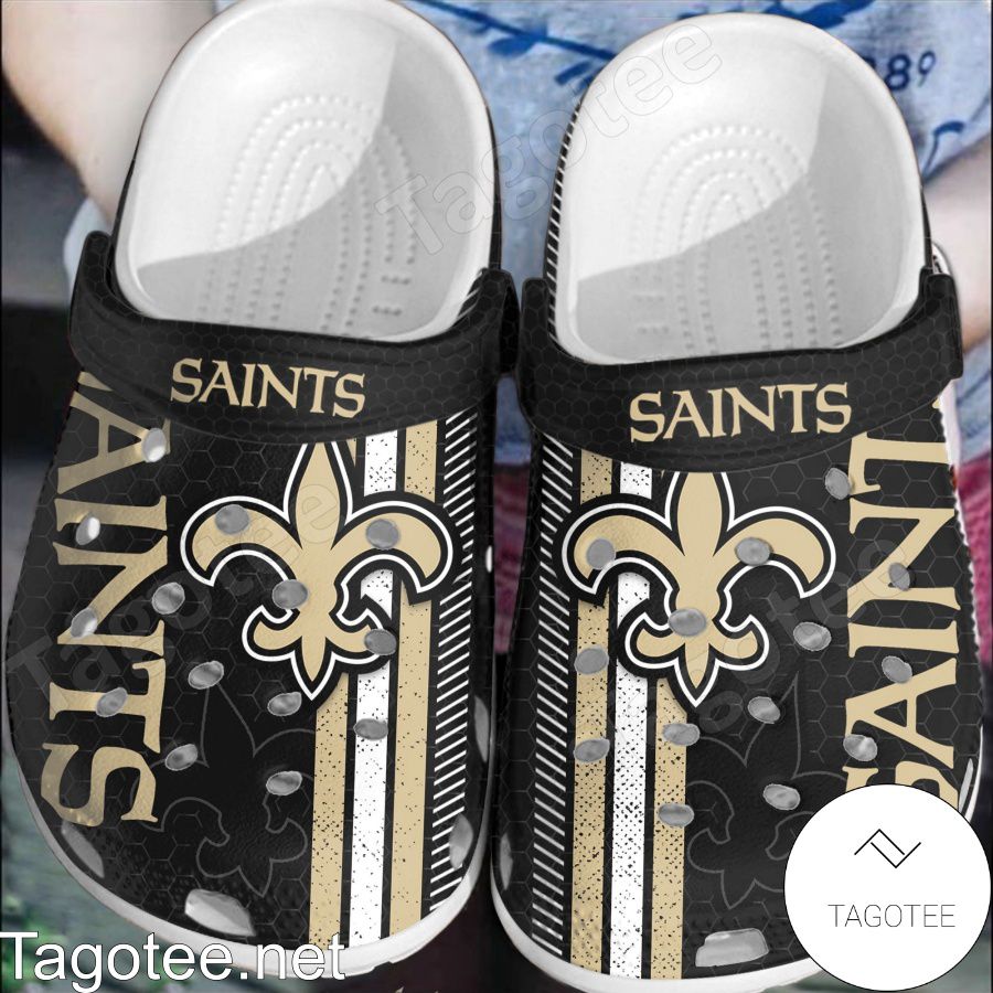 New Orleans Saints Hive Pattern Crocs Clogs