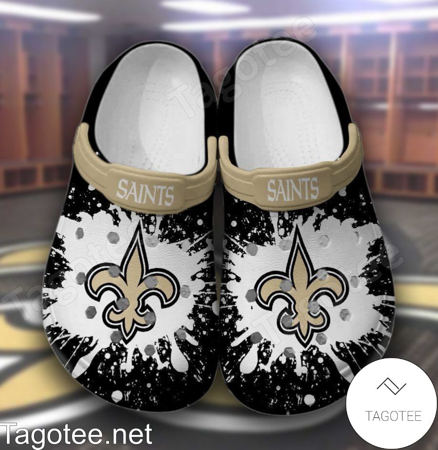 New Orleans Saints Logo Color Splash Crocs Clogs