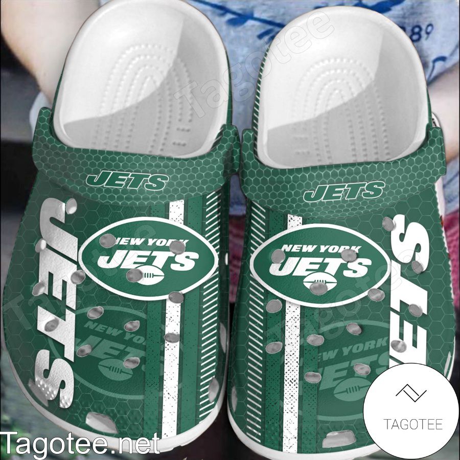 New York Jets Hive Pattern Crocs Clogs