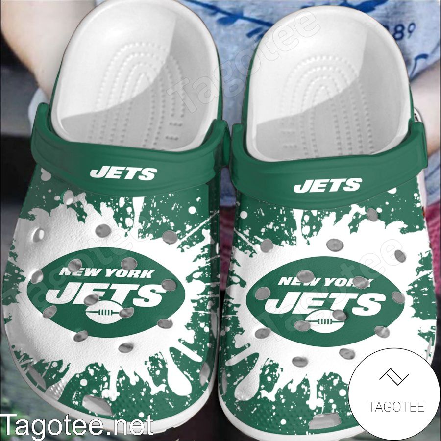 New York Jets Logo Color Splash Crocs Clogs