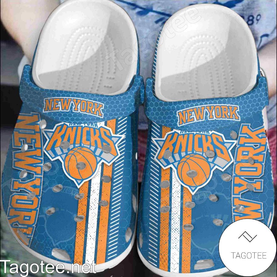 New York Knicks Hive Pattern Crocs Clogs