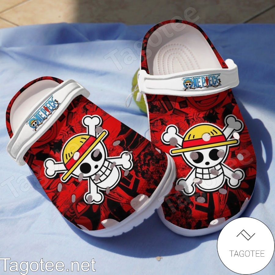 One Piece Anime Red Crocs Clogs