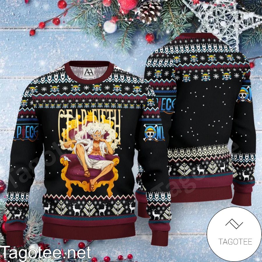 One Piece Luffy Gear 5 Ugly Christmas Sweater