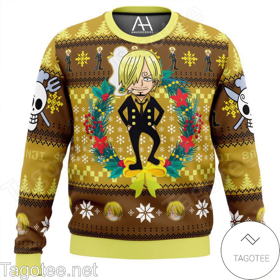 One Piece Vinsmoke Sanji Chibi Ugly Christmas Sweater